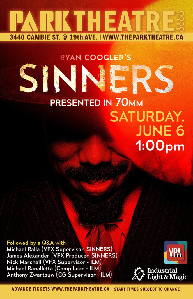 Sinners (Presented in 70mm & Featuring a Post-Show VFX Panel)